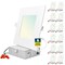 Sunperian 6 Inch Square Ultra Thin LED Recessed Downlights 5 CCT 2700K-5000K 12W 1000LM Dimmable 12-Pack SP34243-12PK - alternate 1